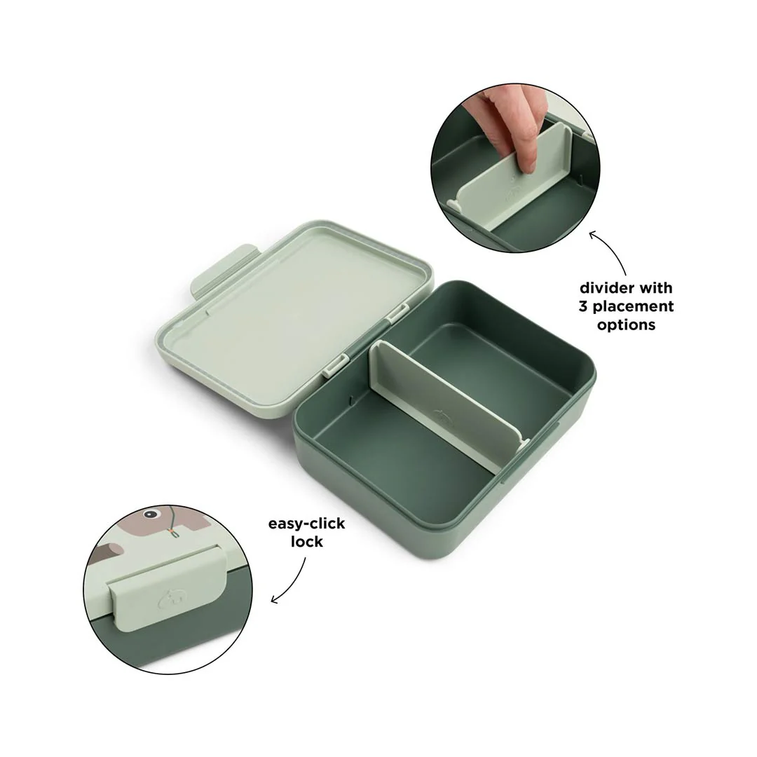 Done by Deer Lunch Box With Divider - Tiny Trails Green - Image 5
