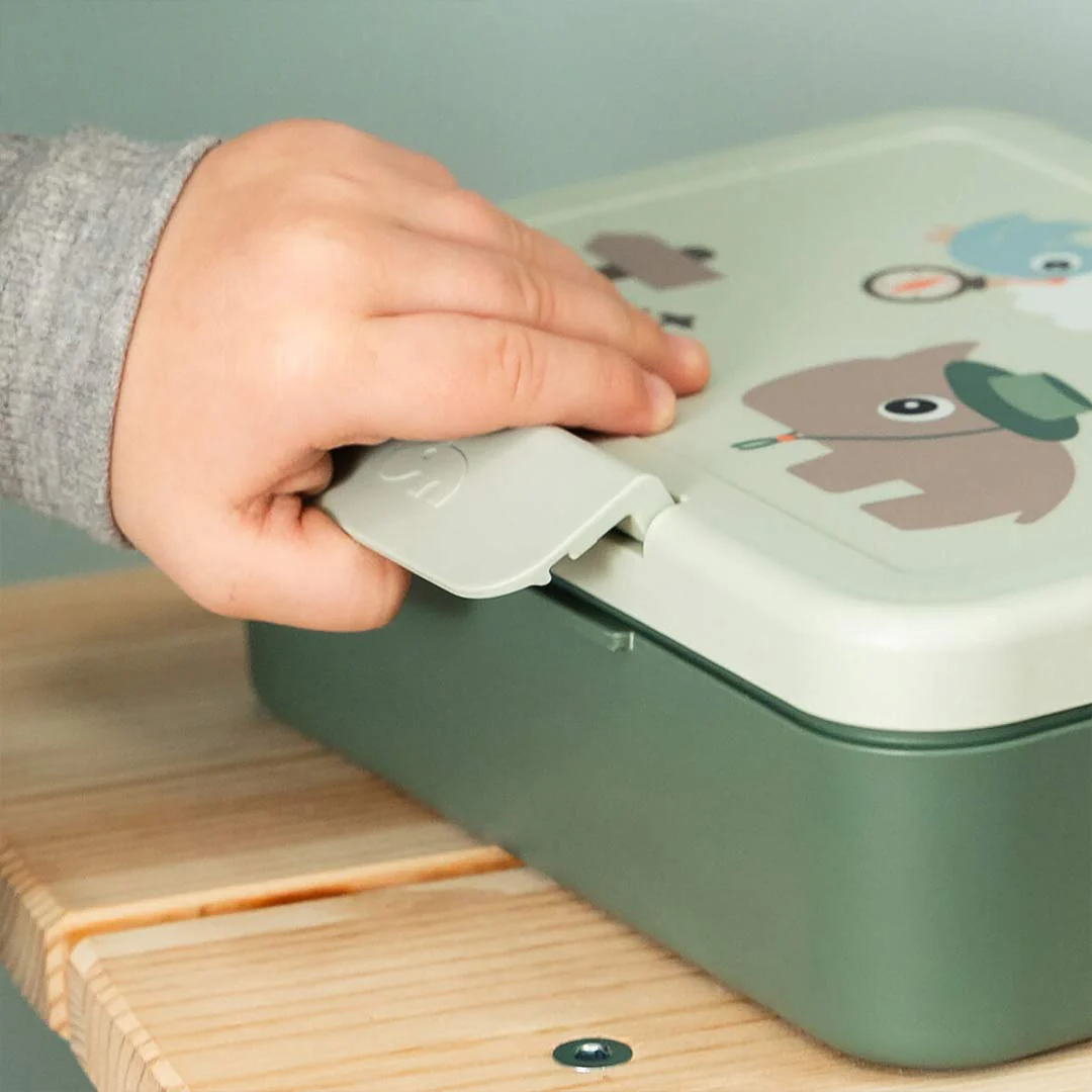Done by Deer Lunch Box With Divider - Tiny Trails Green - Image 6