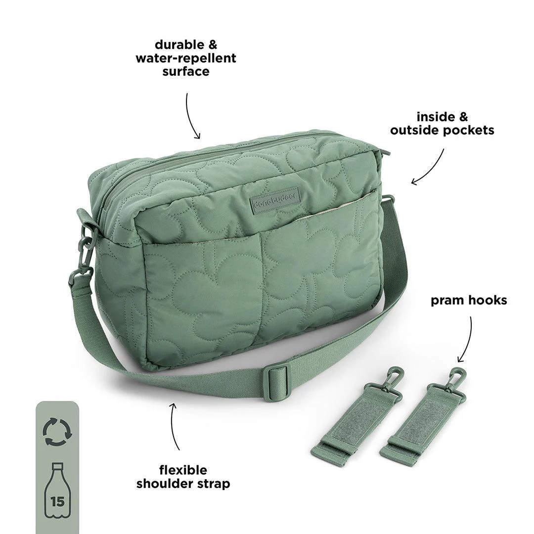 Done by Deer Quilted Stroller Bag - Green - Image 3