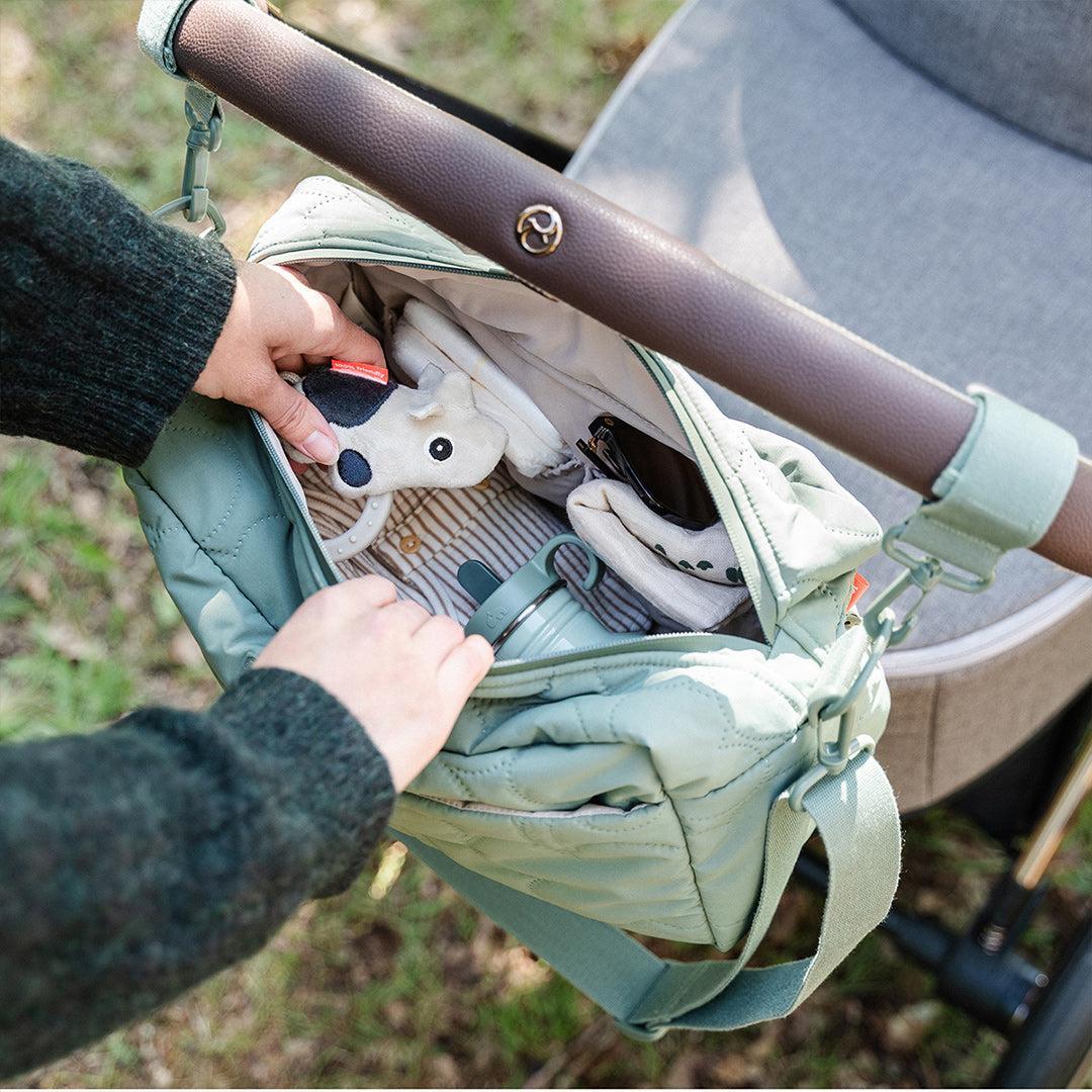 Done by Deer Quilted Stroller Bag - Green - Image 4