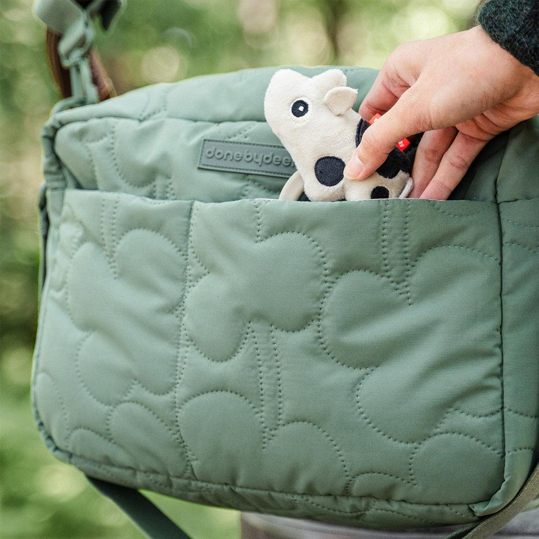 Done by Deer Quilted Stroller Bag - Green - Image 7