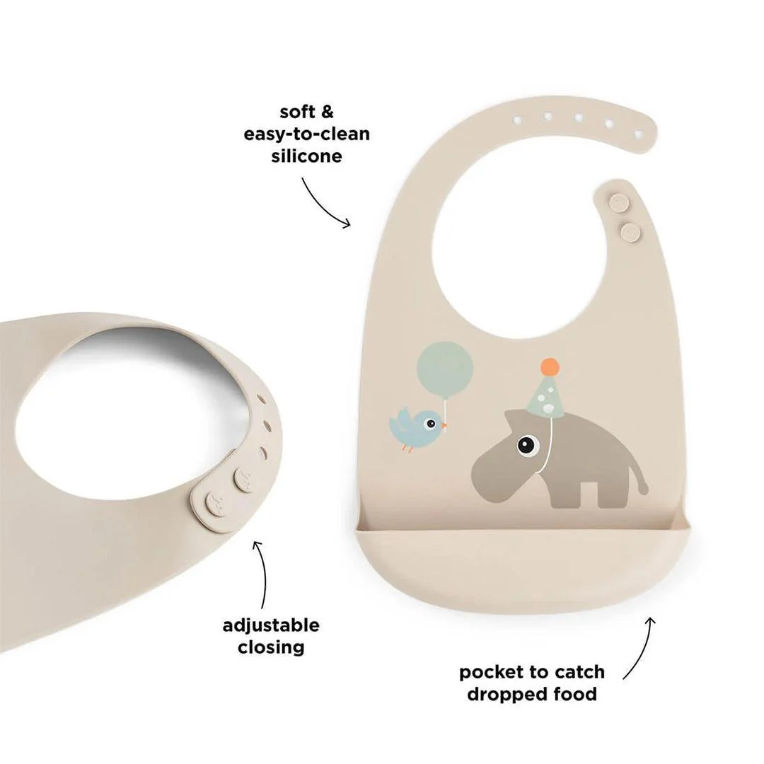 Done by Deer Silicone Bib - Celebration Sand - Image 4