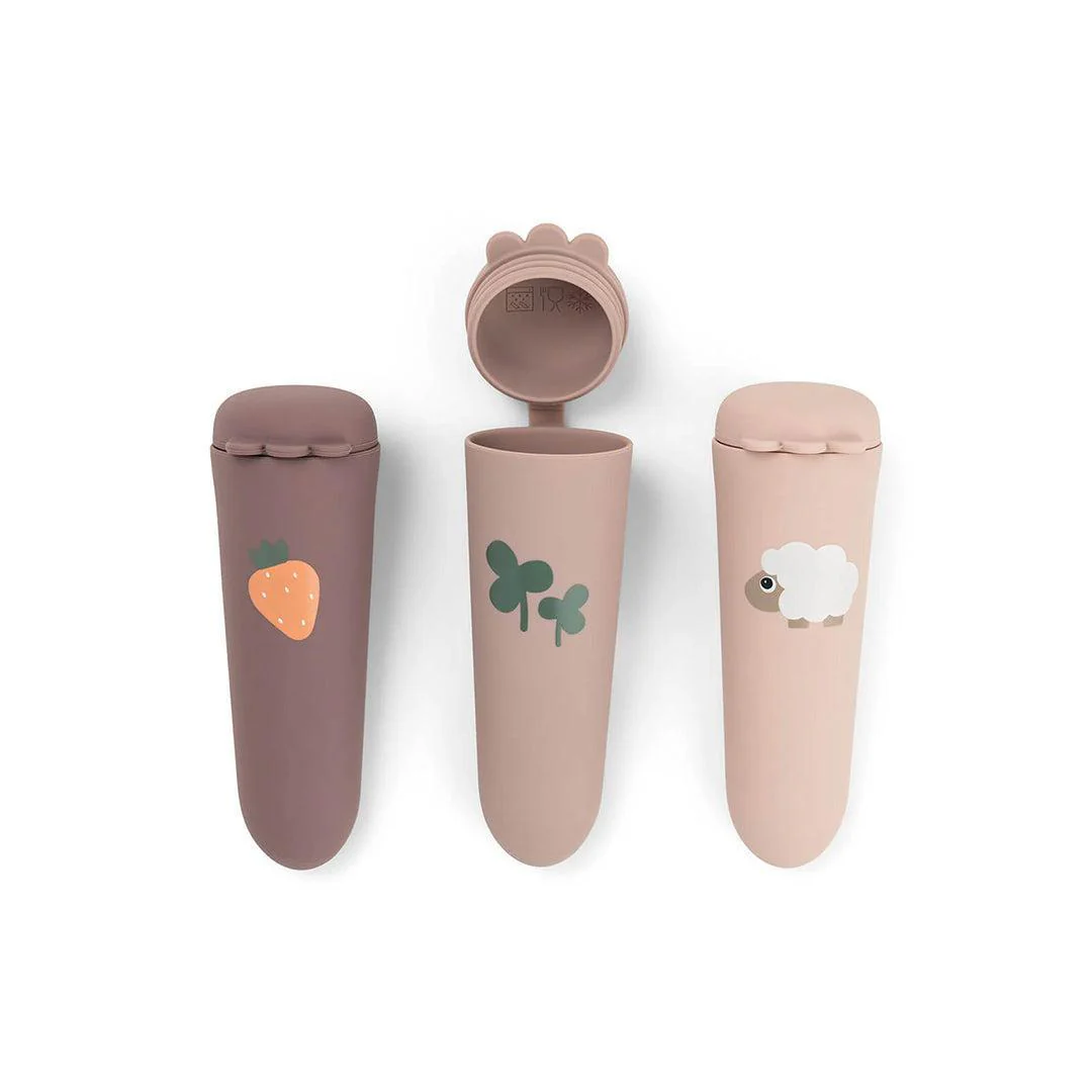 Done by Deer Silicone Ice Pops 3 Pack - Tiny Farm Powder