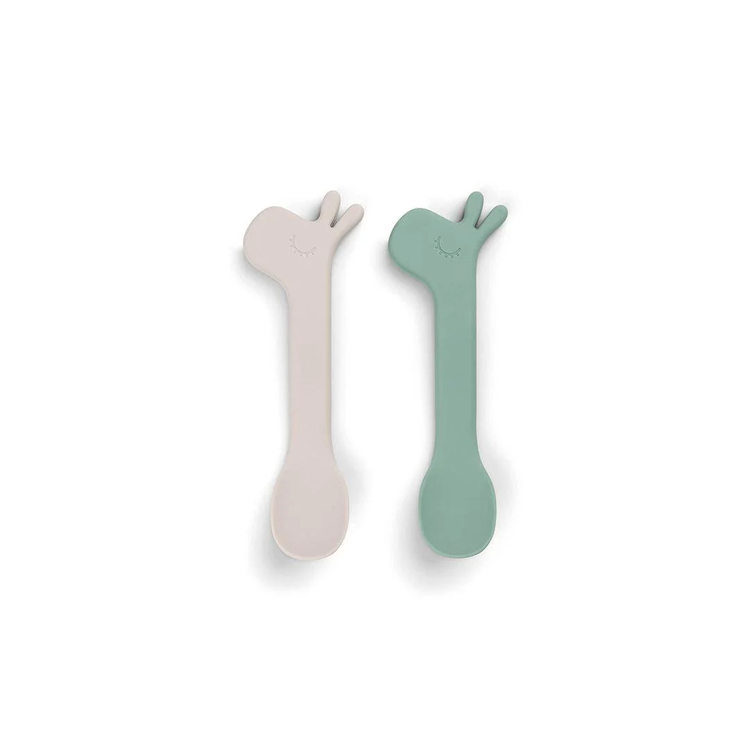 Done by Deer Silicone Spoon - 2 Pack - Green - Lalee - Image 4
