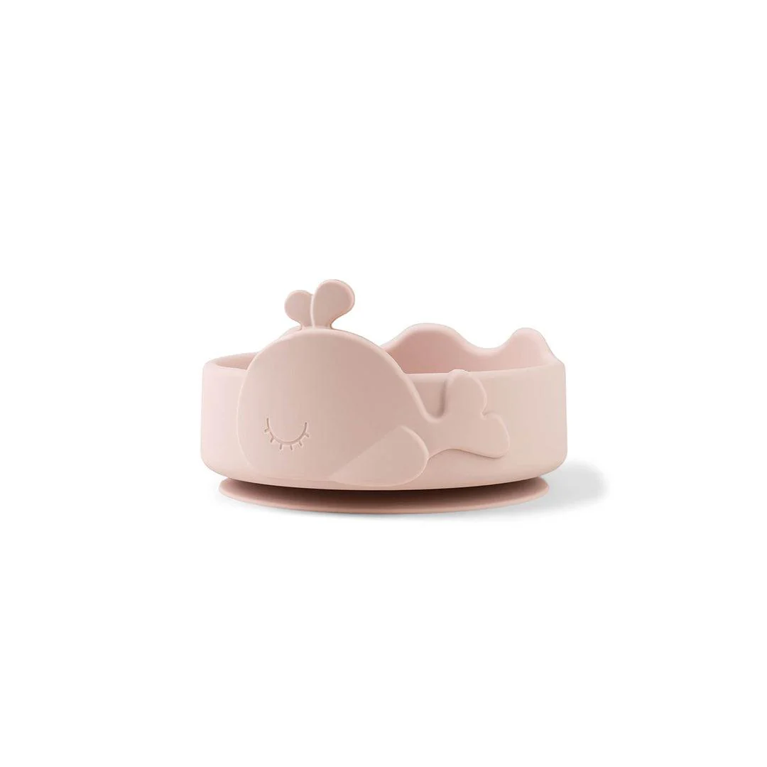 Done by Deer Silicone Stick & Stay Bowl + Baby Spoon  - Powder - Wally - Image 6