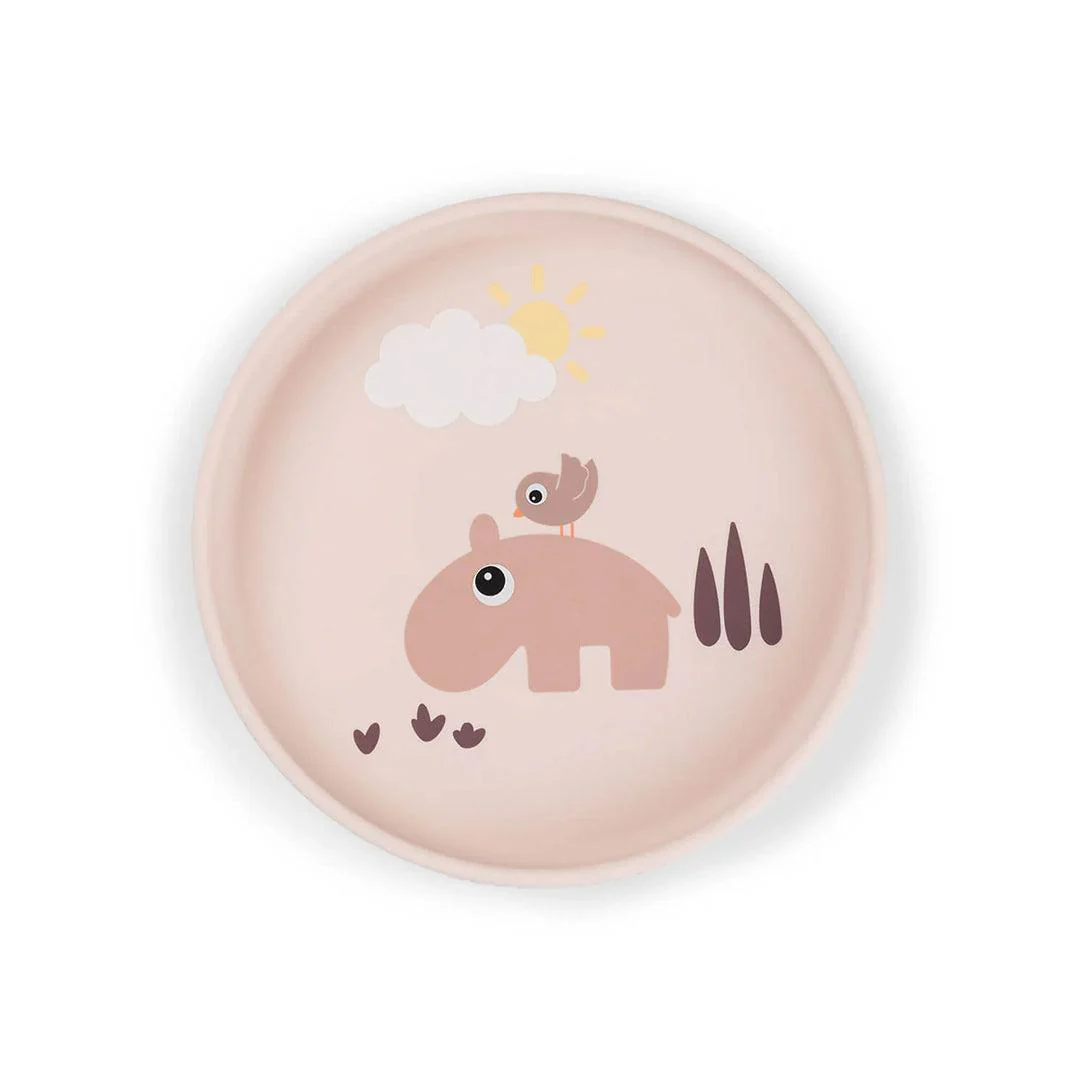 Done by Deer Silicone Stick & Stay Plate - Playground Powder