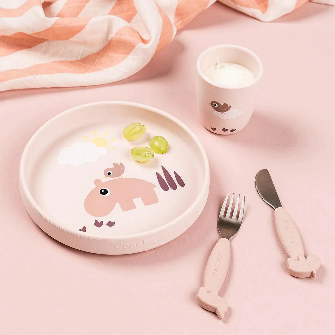 Done by Deer Silicone Stick & Stay Plate - Playground Powder - Image 2