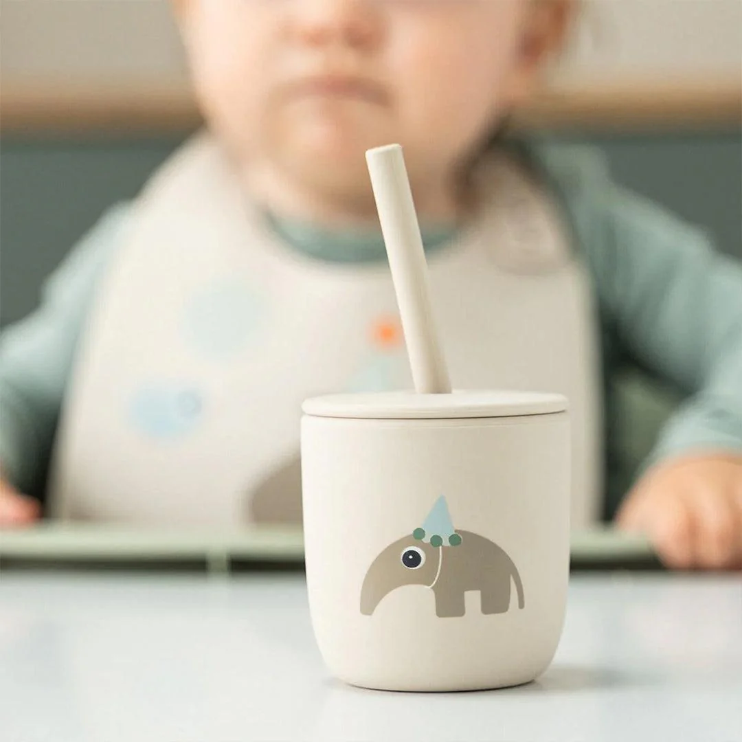 Done by Deer Silicone Straw Cup 2 Pack - Celebration Sand - Image 4