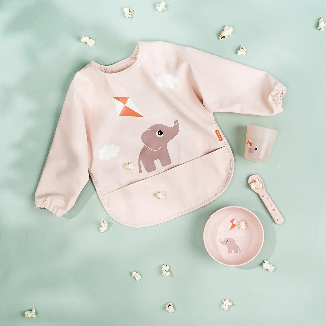 Done by Deer Sleeved Pocket Bib - Powder - Image 4