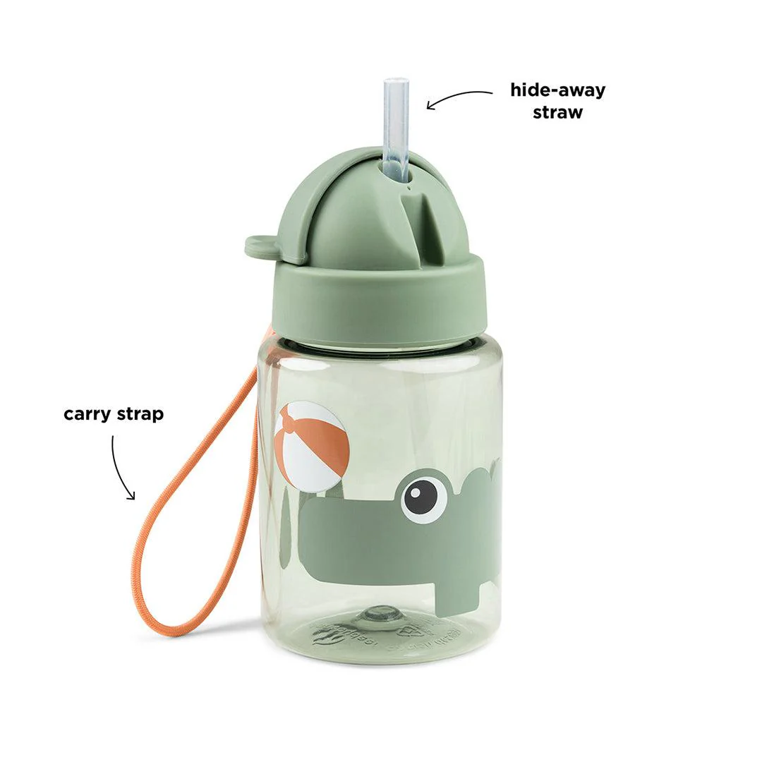 Done by Deer Straw Bottle - Green - Croco - Image 6