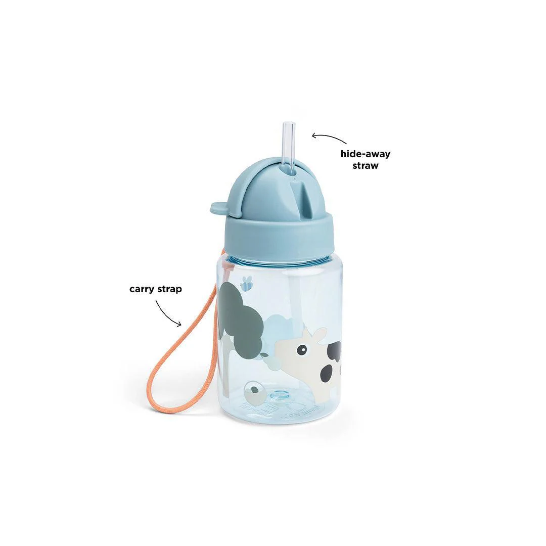Done By Deer Straw Bottle - Tiny Farm Blue - Image 2