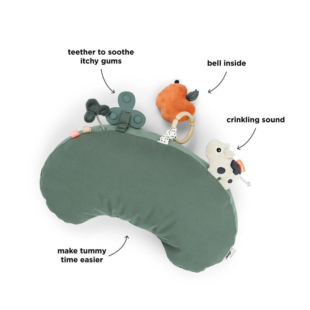 Done By Deer Tummy Time Activity Pillow - Tiny Farm Green - Image 2