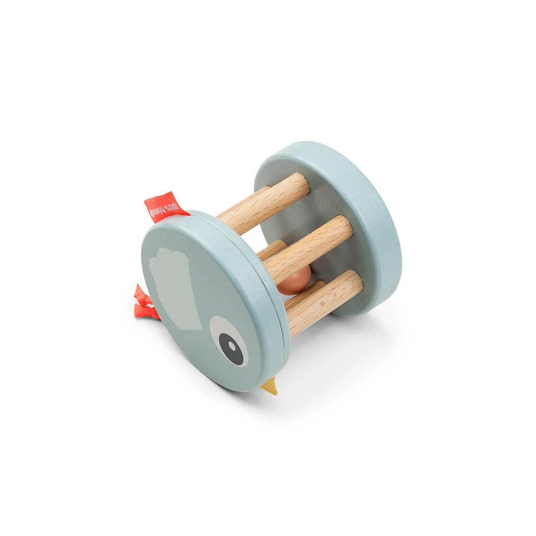 Done by Deer Wooden Rattle - Blue - Birdee - Image 4
