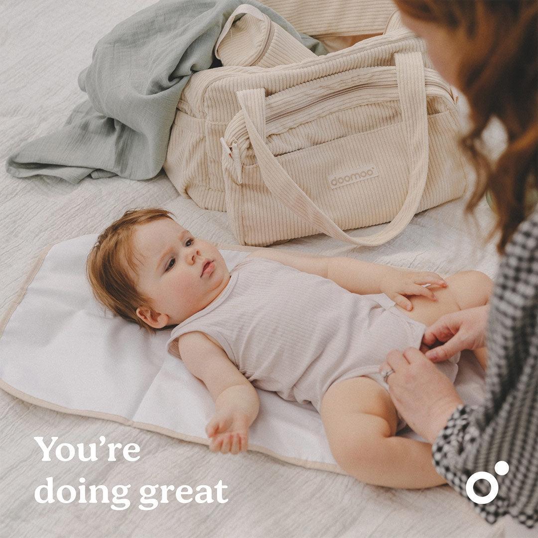 Doomoo Changing Bag - Fluffy Corduroy Beige - Image 8