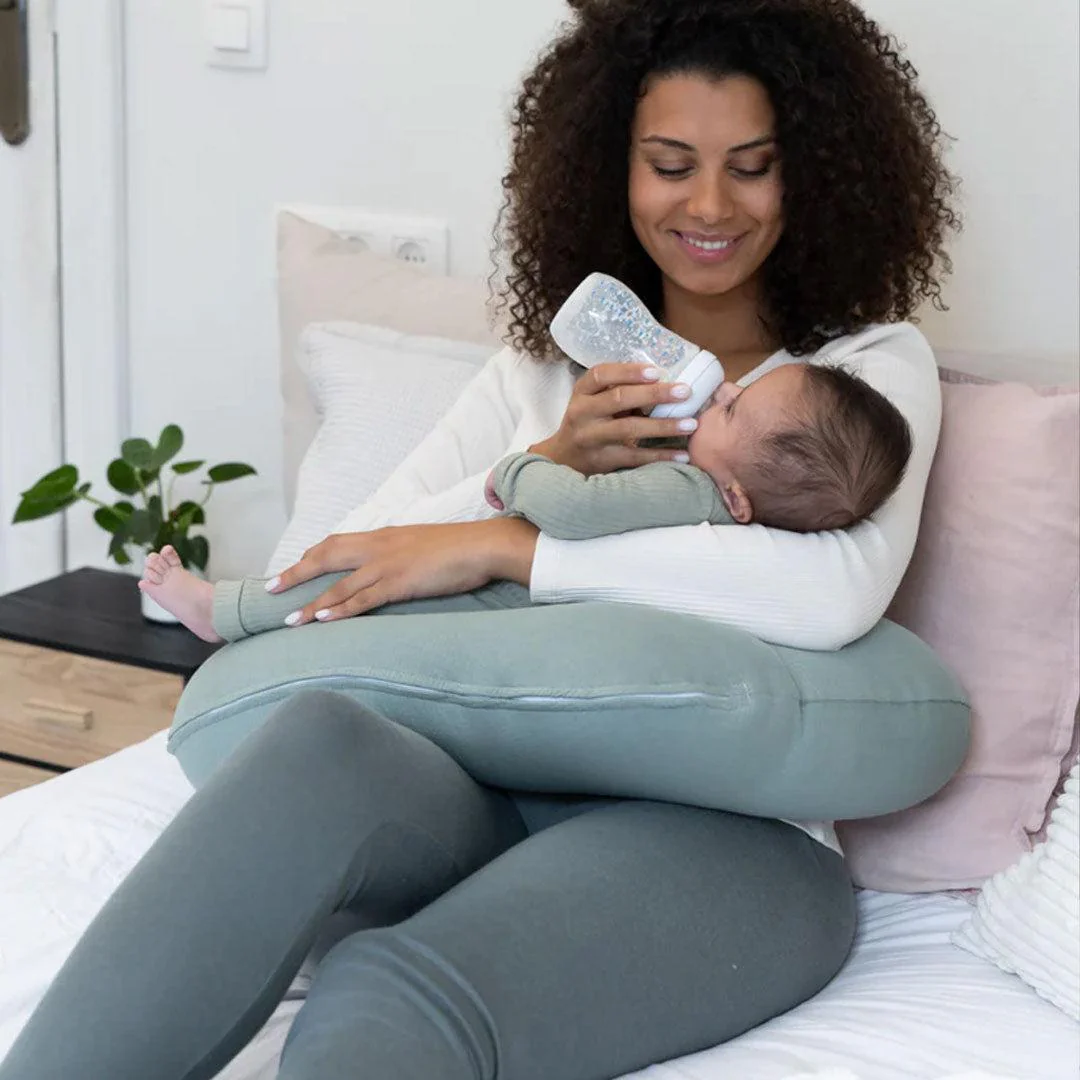 Doomoo Softy Muslin Nursing Pillow - Jersey Green - Image 4
