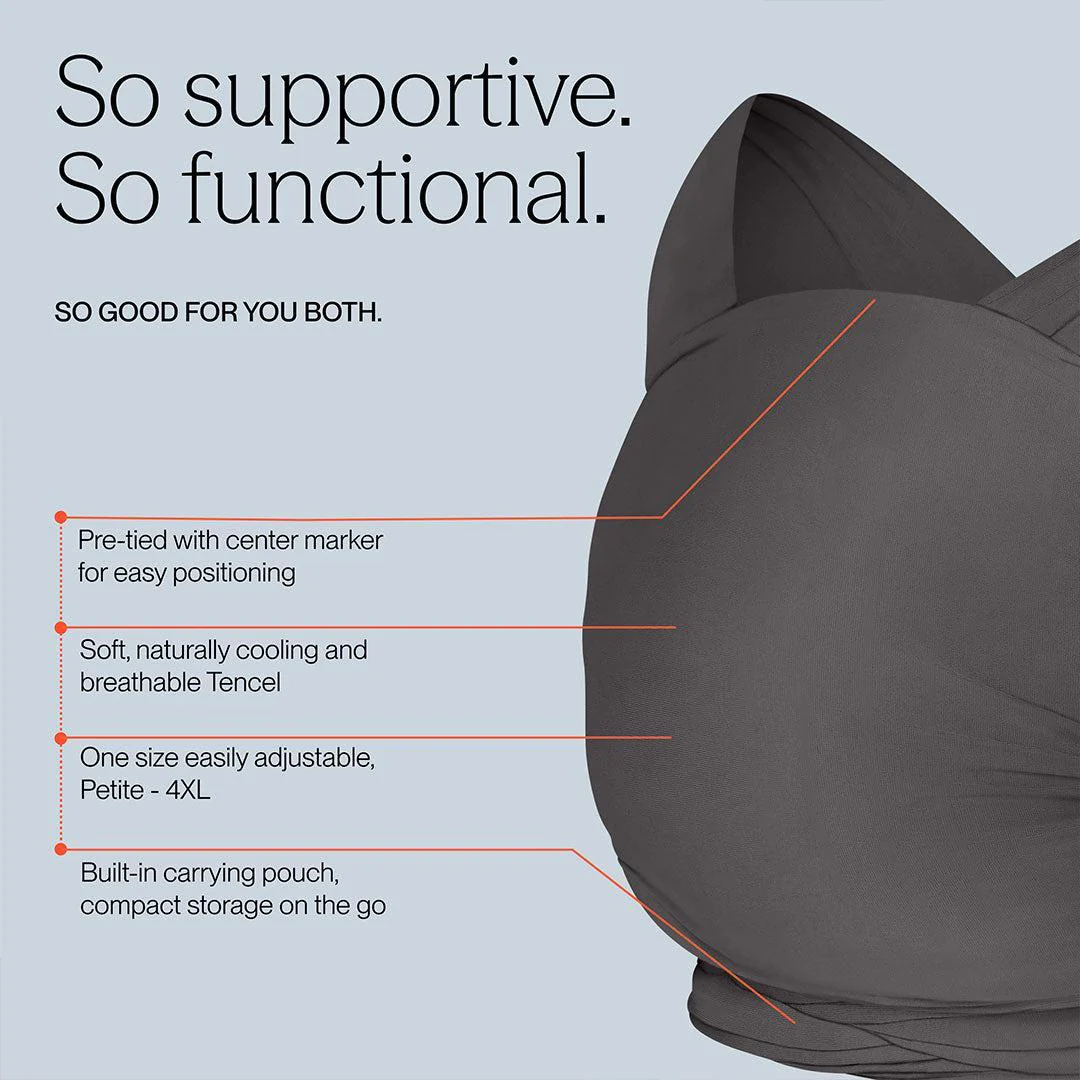 Ergobaby Aura Baby Wrap - Soft Black - Image 4