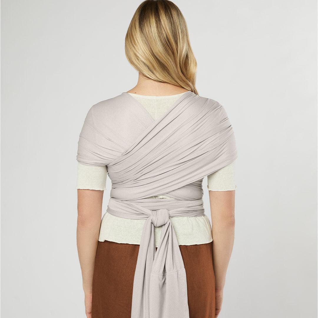 Ergobaby Aura Baby Wrap Sustainable Mesh - Soft Grey - Image 11