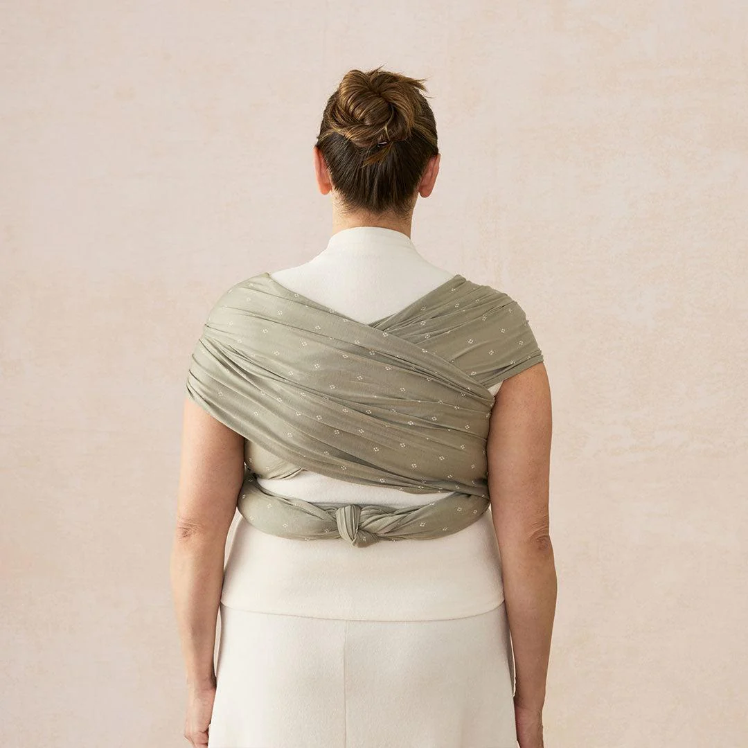 Ergobaby Aura Wrap Sustainable Knit - Olive Diamonds - Image 9