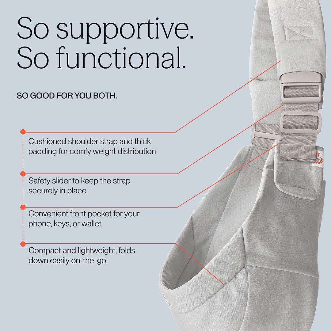 Ergobaby Upsie Sling Carrier - Pearl Grey - Image 4