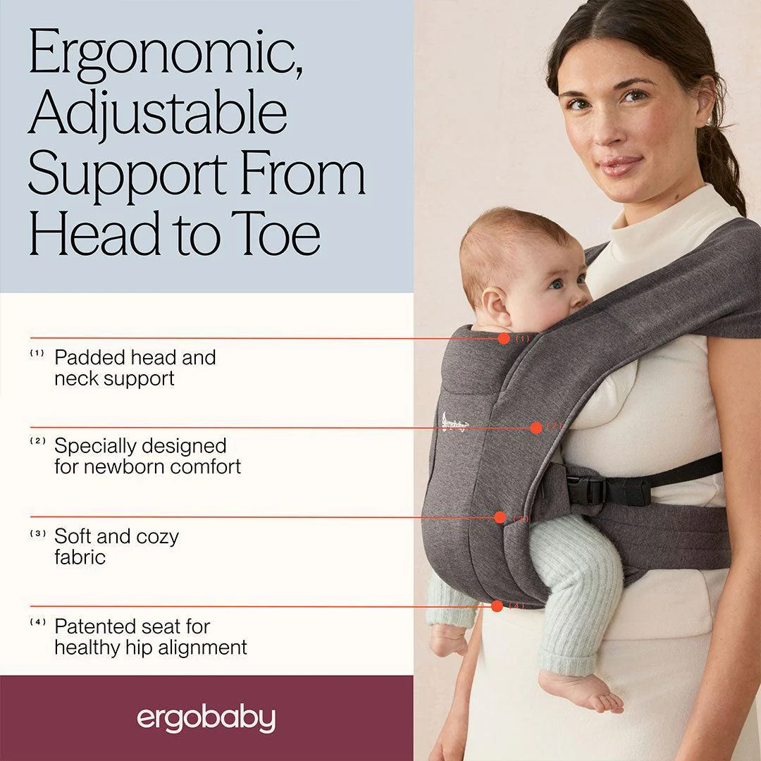 Ergobaby Embrace Newborn Carrier - Heather Grey - Image 3