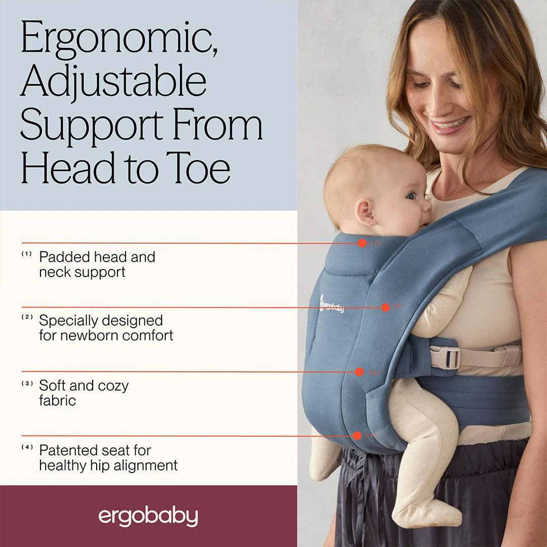Ergobaby Embrace Newborn Carrier - Oxford Blue - Image 3