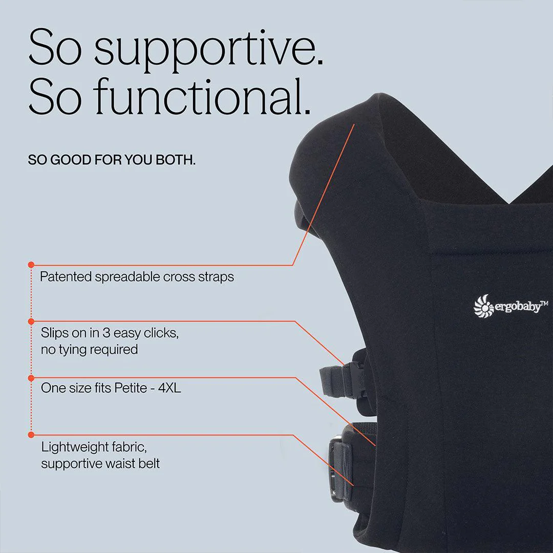 Ergobaby Embrace Newborn Carrier - Pure Black - Image 4