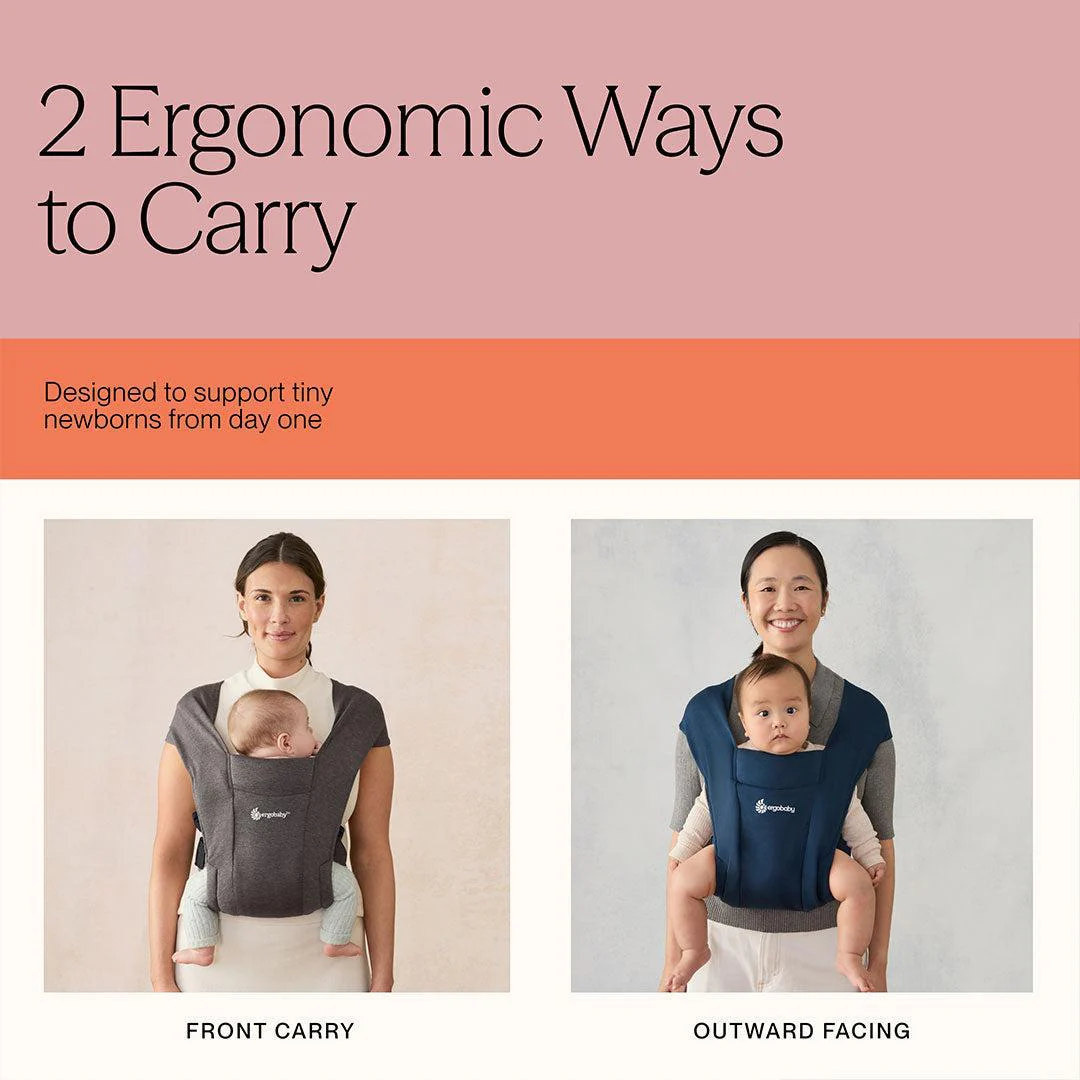 Ergobaby Embrace Newborn Carrier - Pure Black - Image 5