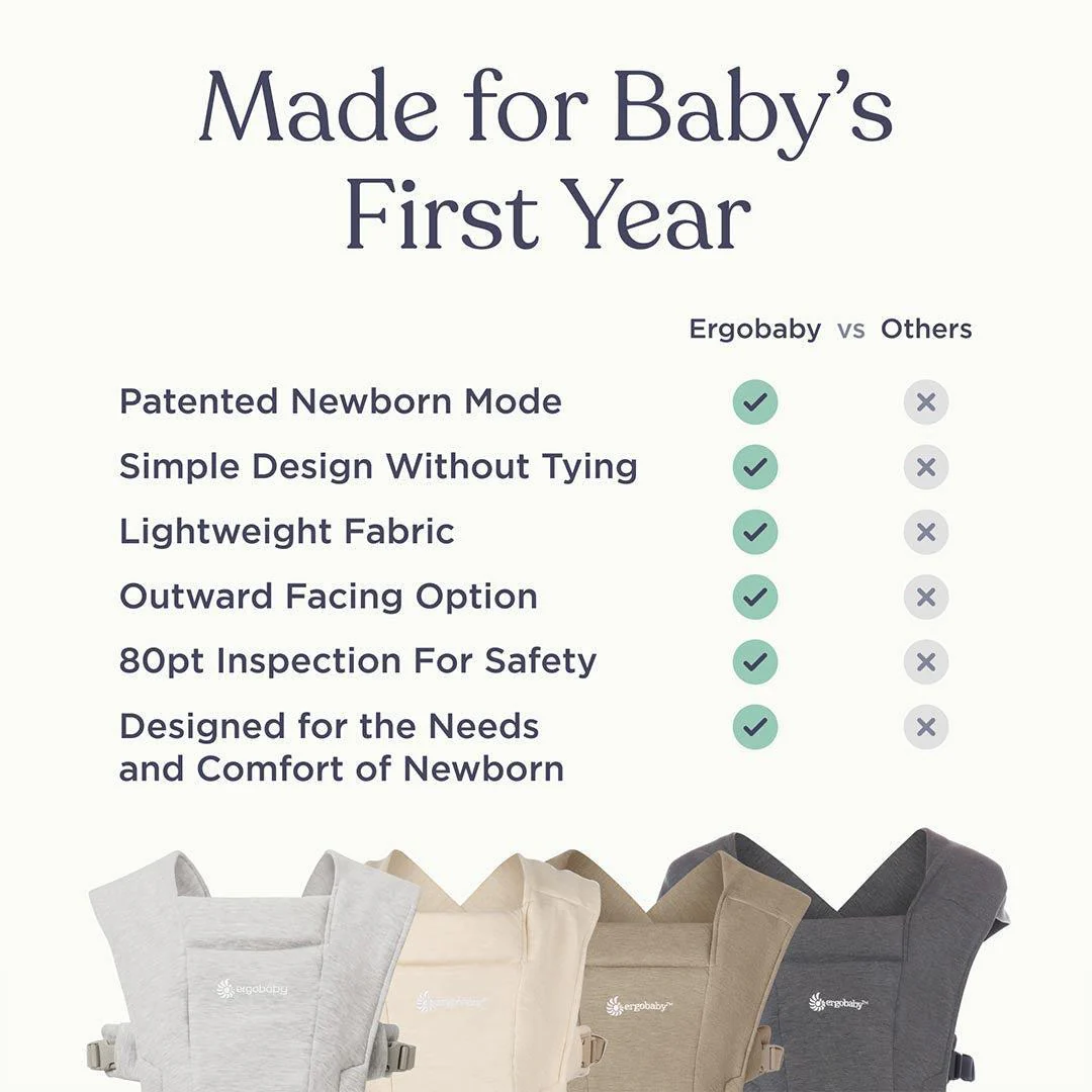 Ergobaby Embrace Soft Air Mesh Newborn Carrier - Soft Grey - Image 15