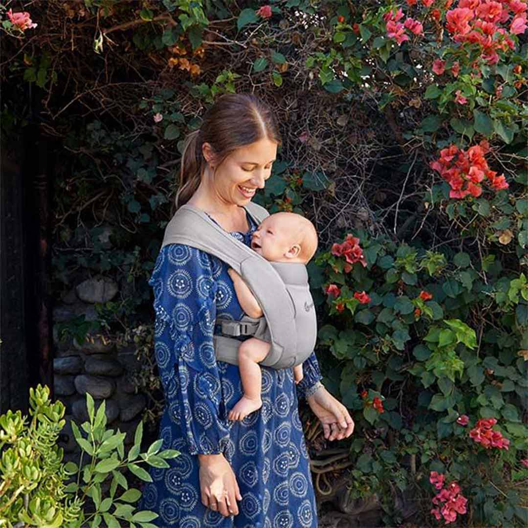 Ergobaby Embrace Soft Air Mesh Newborn Carrier - Soft Grey - Image 2