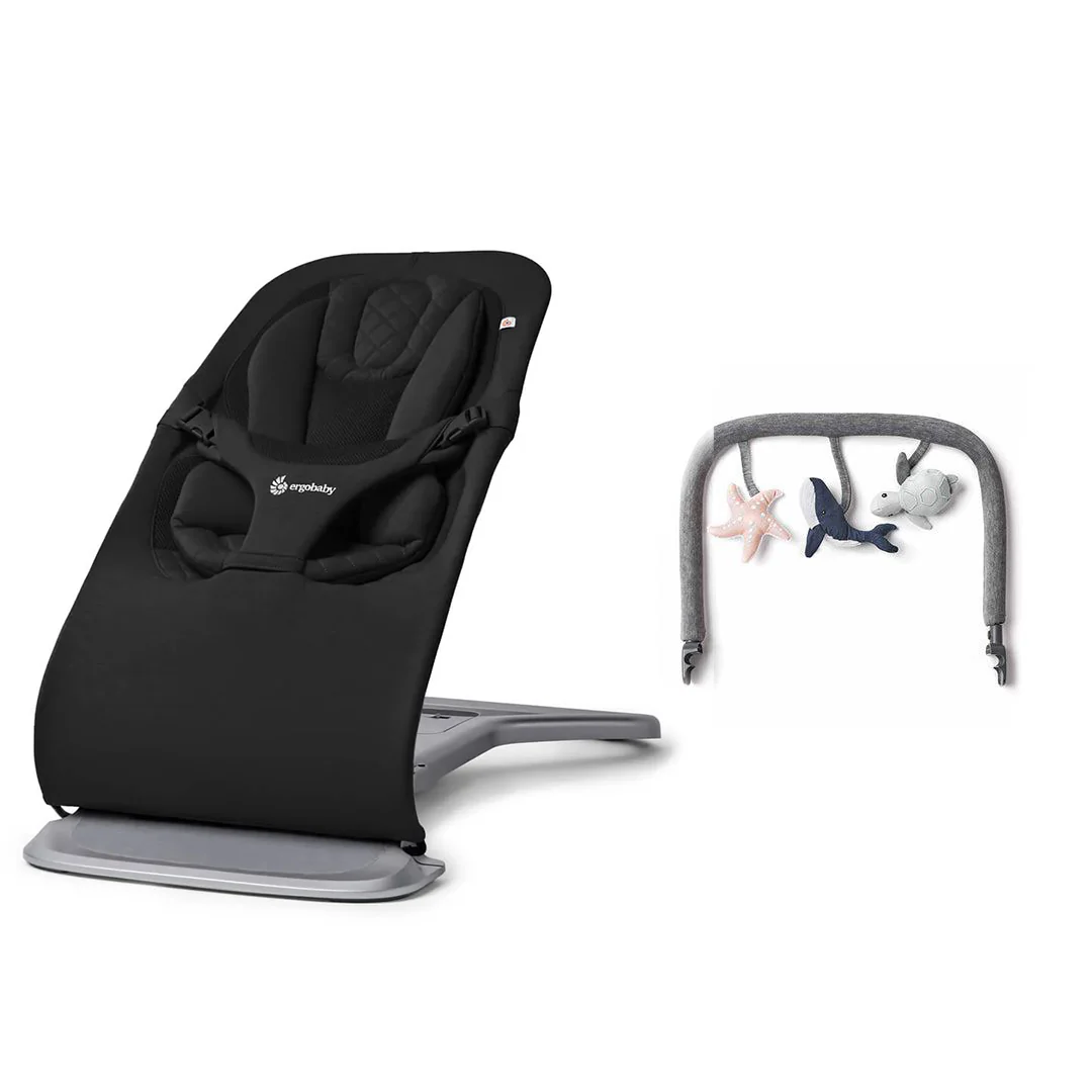 Ergobaby Evolve Baby Bouncer - Onyx Black - Image 12