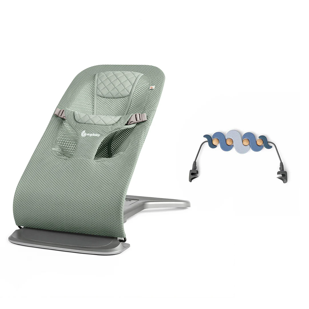 Ergobaby Evolve Mesh Baby Bouncer - Sage Green - Image 13