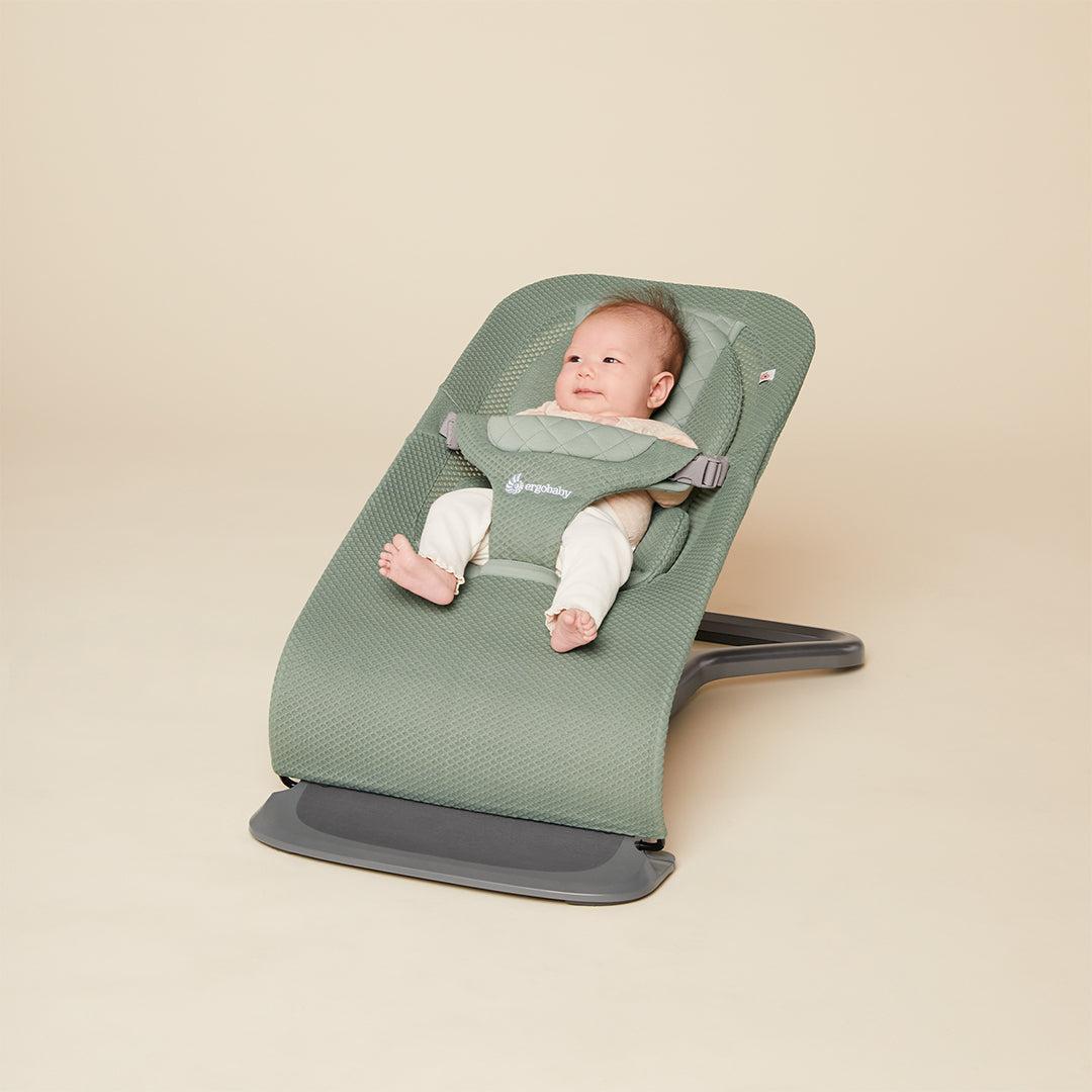 Ergobaby Evolve Mesh Baby Bouncer - Sage Green - Image 8