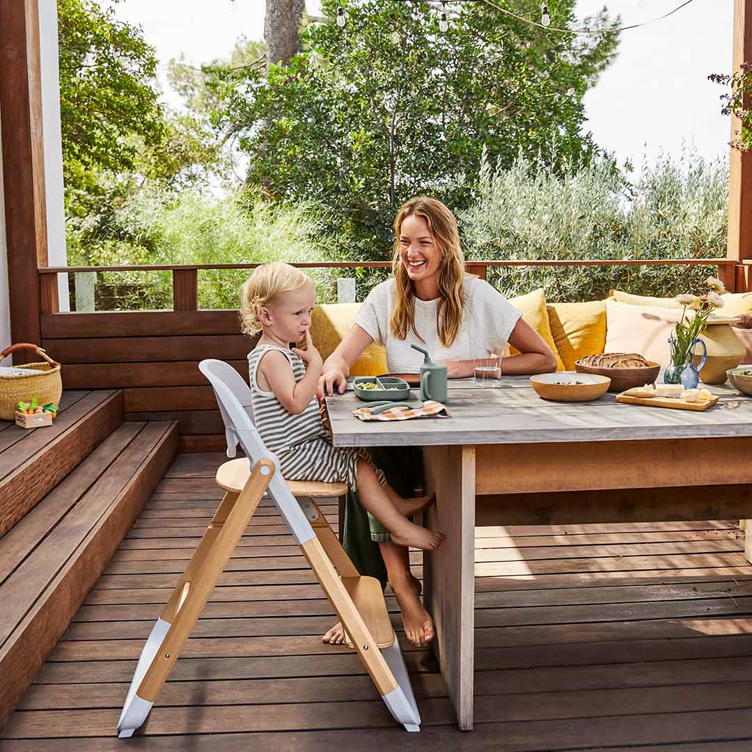 Ergobaby Evolve High Chair - Natural / White - Natural Wood - Image 4