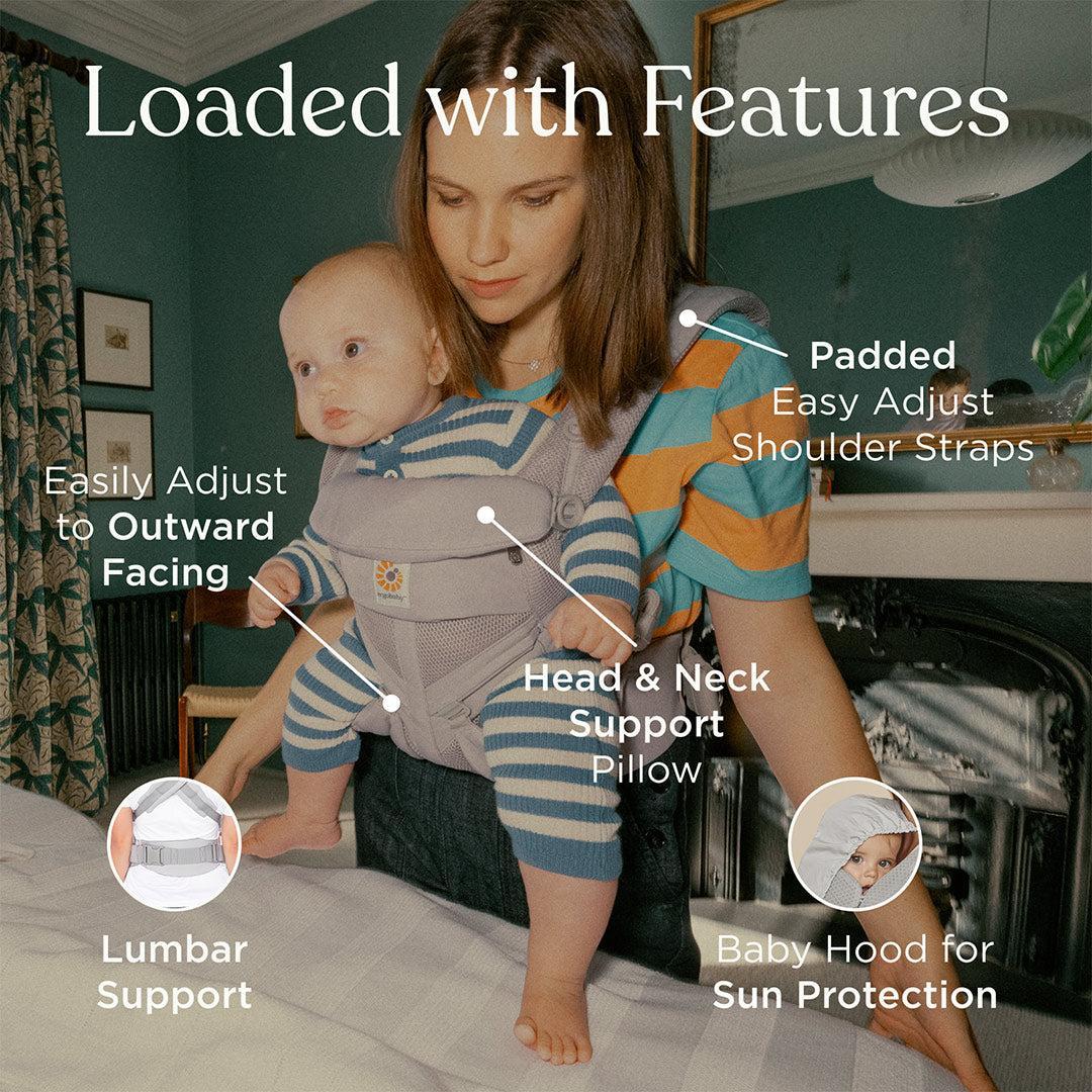 Ergobaby Omni Classic Cool Air Mesh Carrier - Onyx Black - Image 2