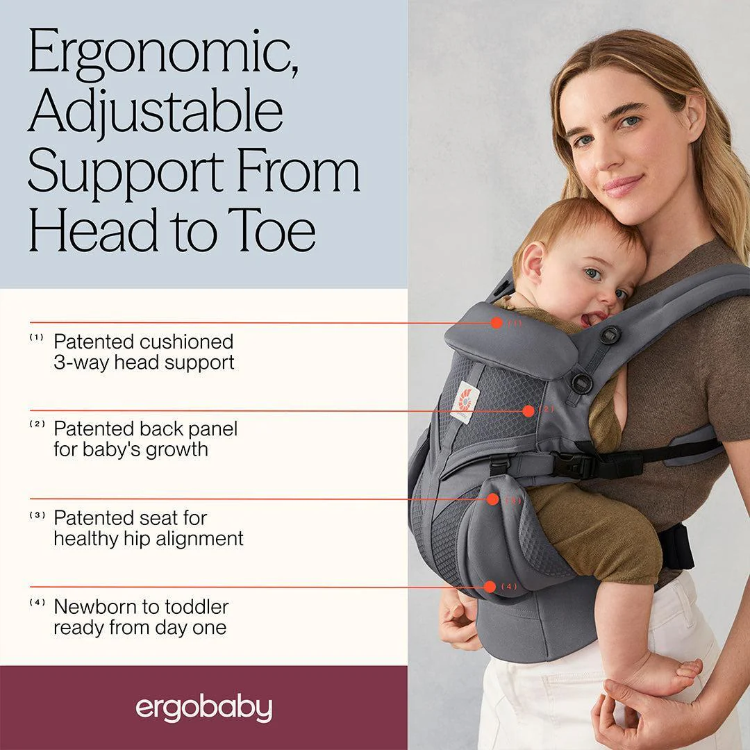 Ergobaby Omni Classic Mesh Baby Carrier - Charcoal Grey - Image 3