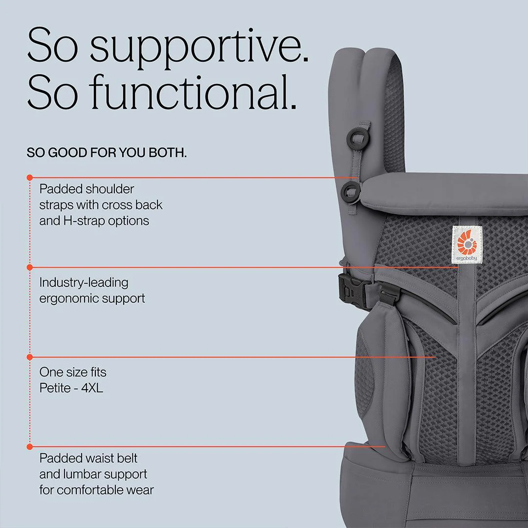 Ergobaby Omni Classic Mesh Baby Carrier - Charcoal Grey - Image 4