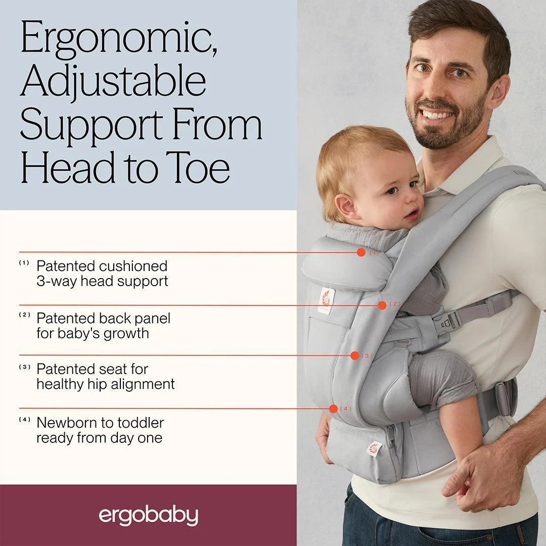 Ergobaby Omni Deluxe Cotton  - Pearl Grey - Image 3