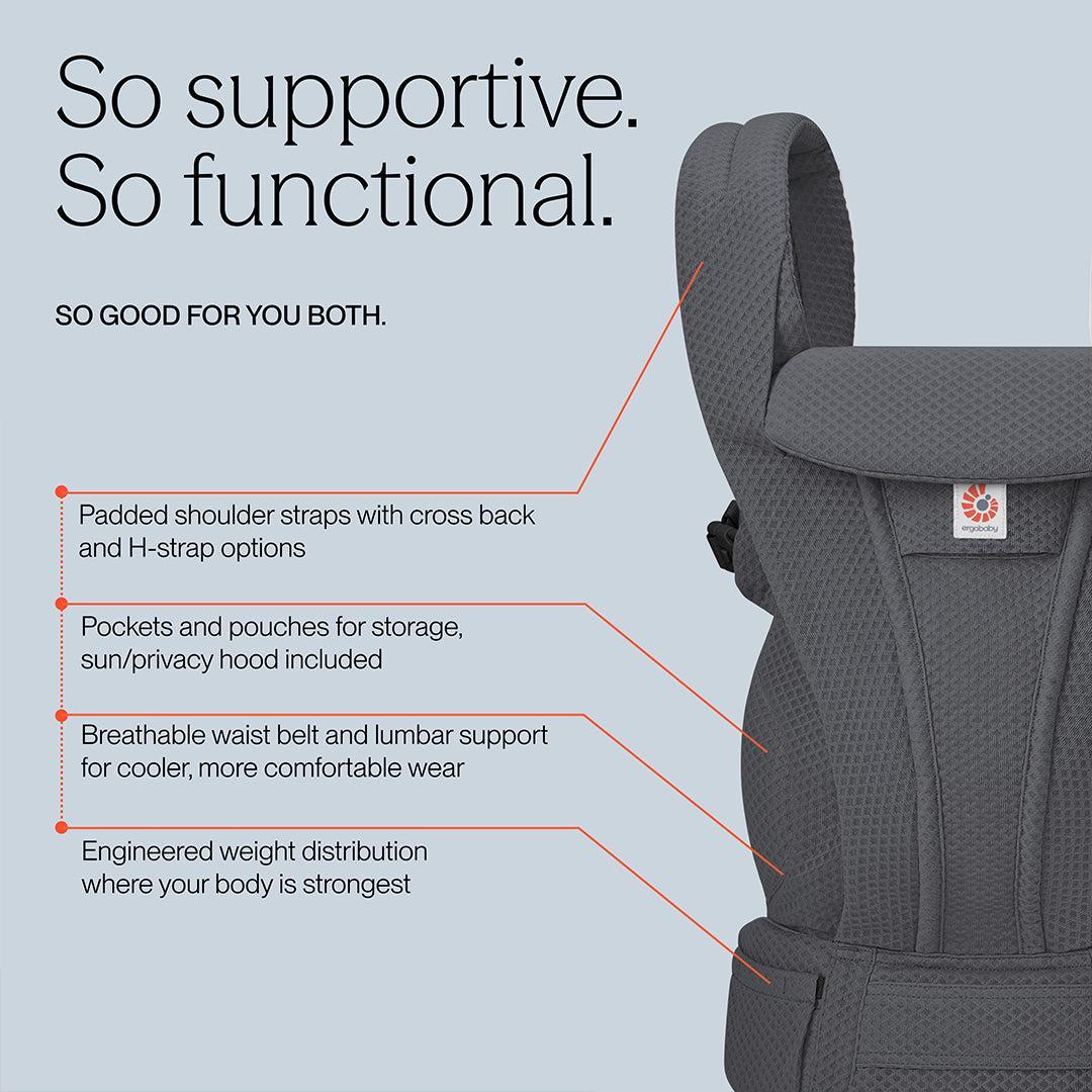 Ergobaby Omni Deluxe Mesh - Graphite Grey - Image 4