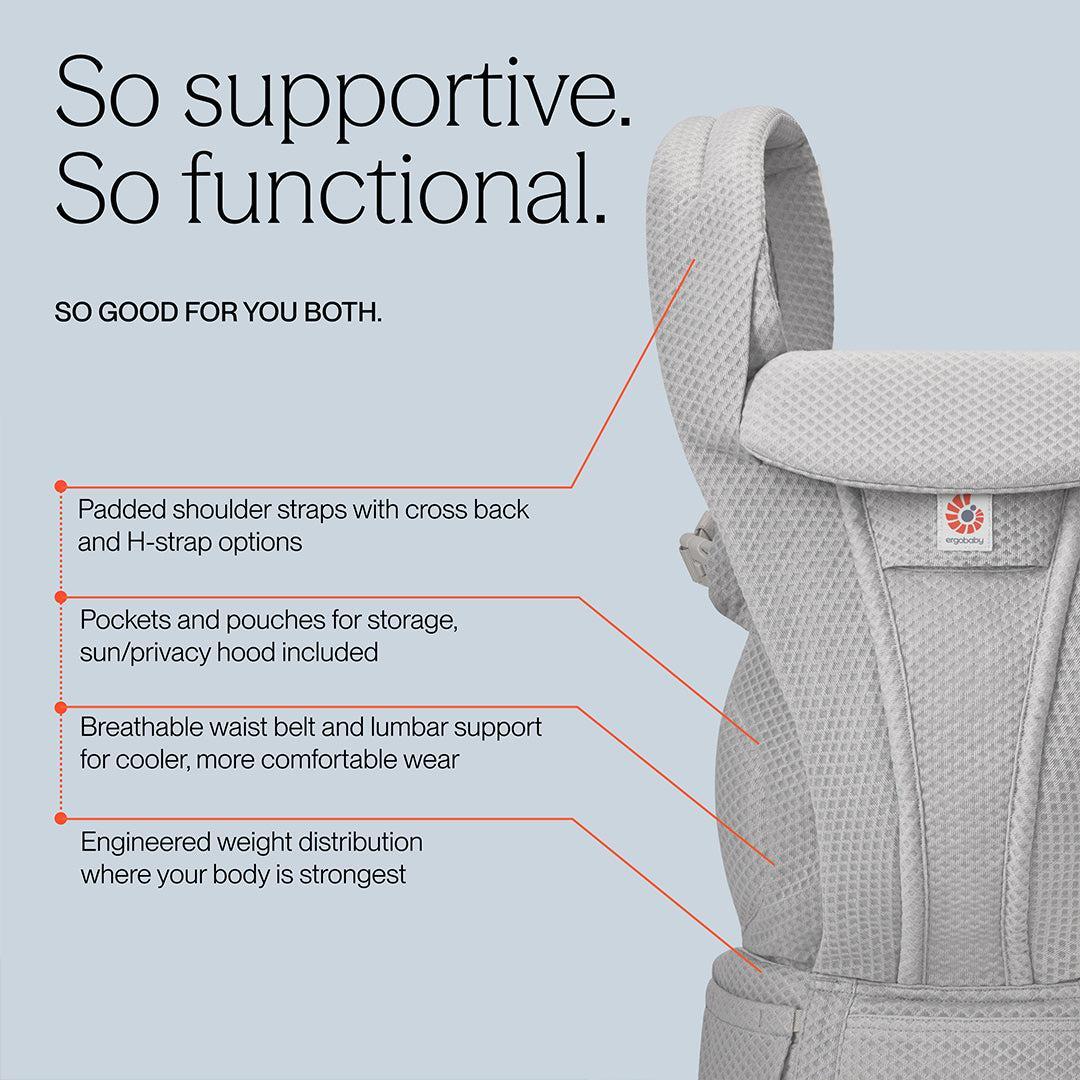 Ergobaby Omni Deluxe Mesh - Pearl Grey - Image 4