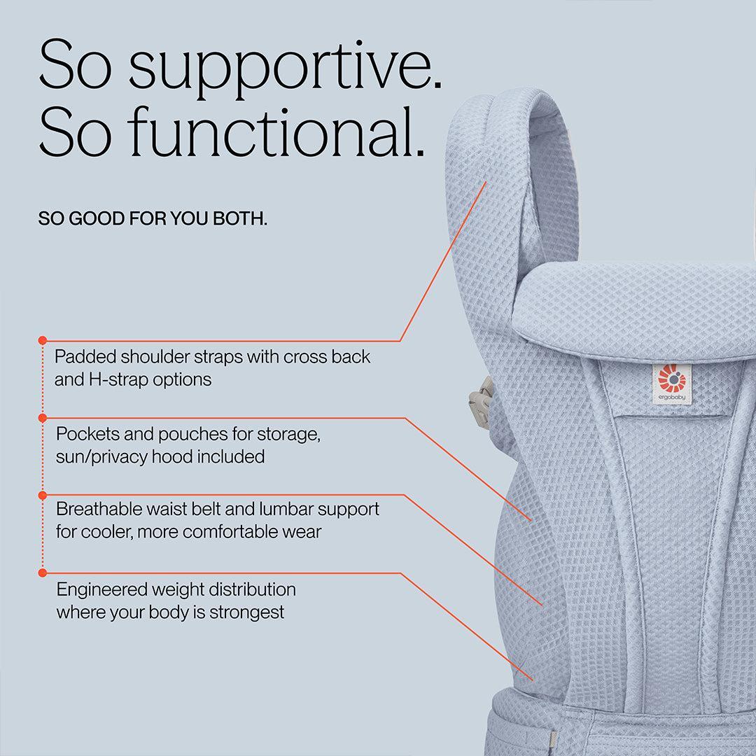 Ergobaby Omni Deluxe Mesh - Serene Blue - Image 4