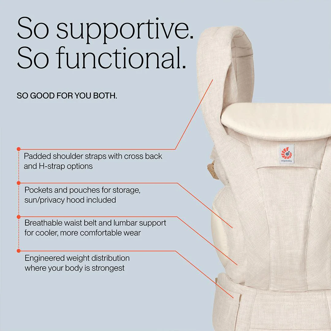 Ergobaby Omni Deluxe Baby Carrier - Natural Linen - Image 4