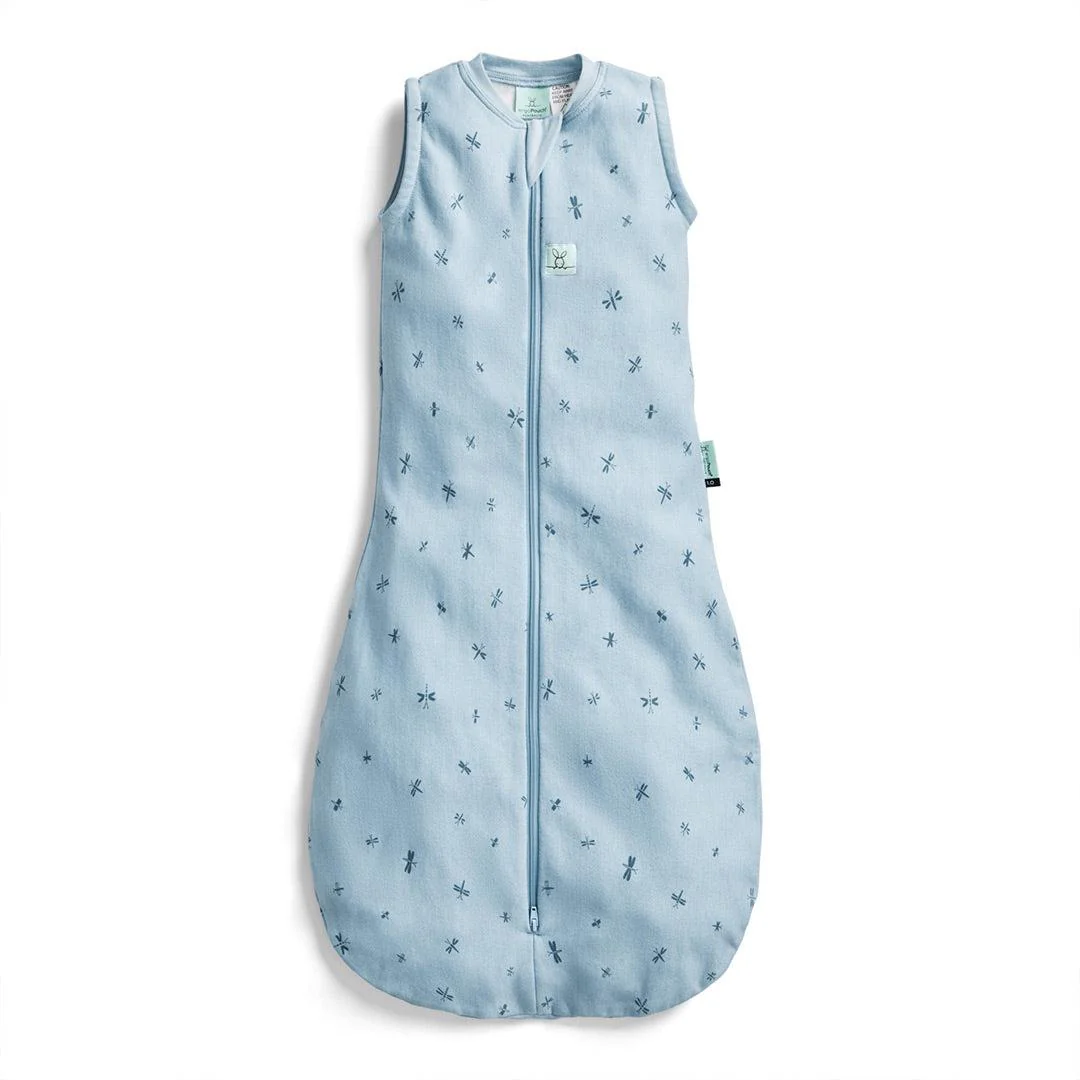 ergoPouch Organic All Year Sleeping Bag - 1 Tog - Blue Dragonflies
