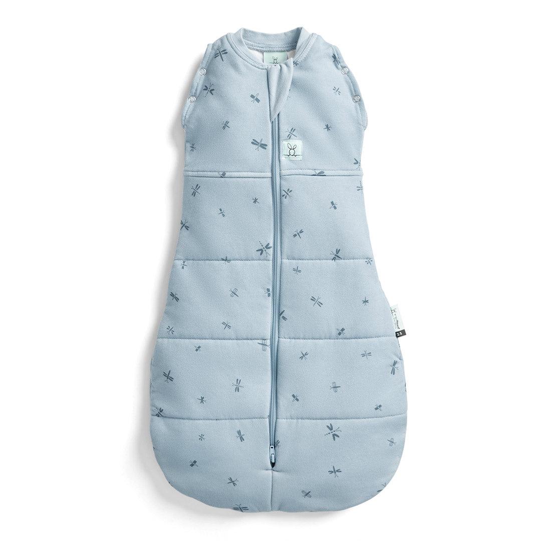 ergoPouch Organic Winter Cocoon Swaddle Sleeping Bag - 2.5 TOG - Blue Dragonflies