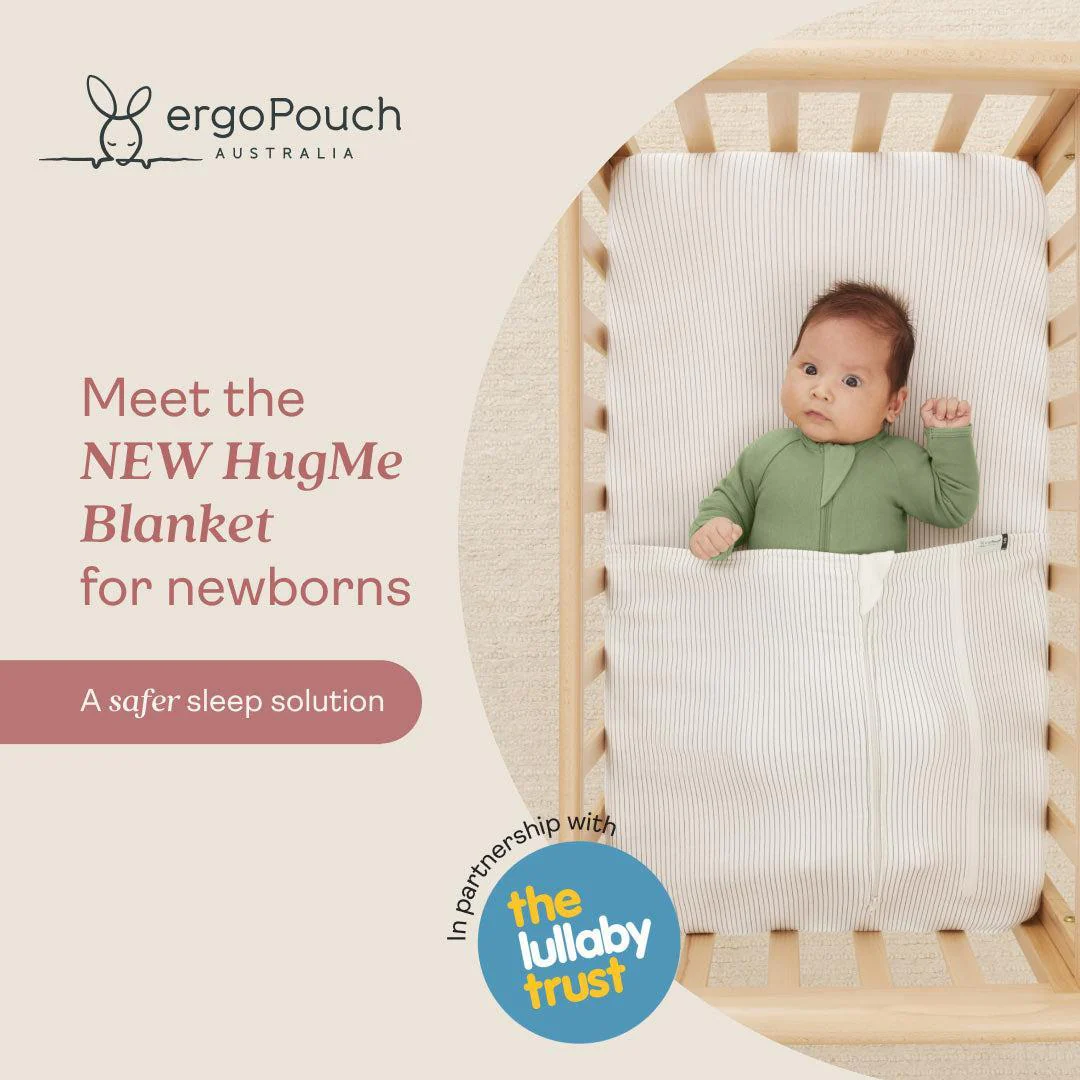 ergoPouch Organic HugMe Blanket - 1.0 & 2.5 TOG - Midnight Blue Stripe - Image 3