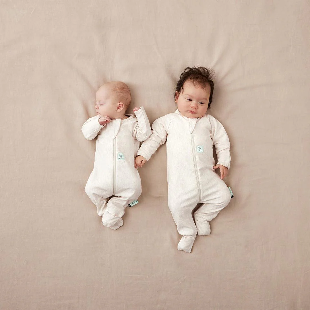 ergoPouch Organic Layers Long Sleeve Babygrow 0.2 TOG - Oatmeal - Image 4