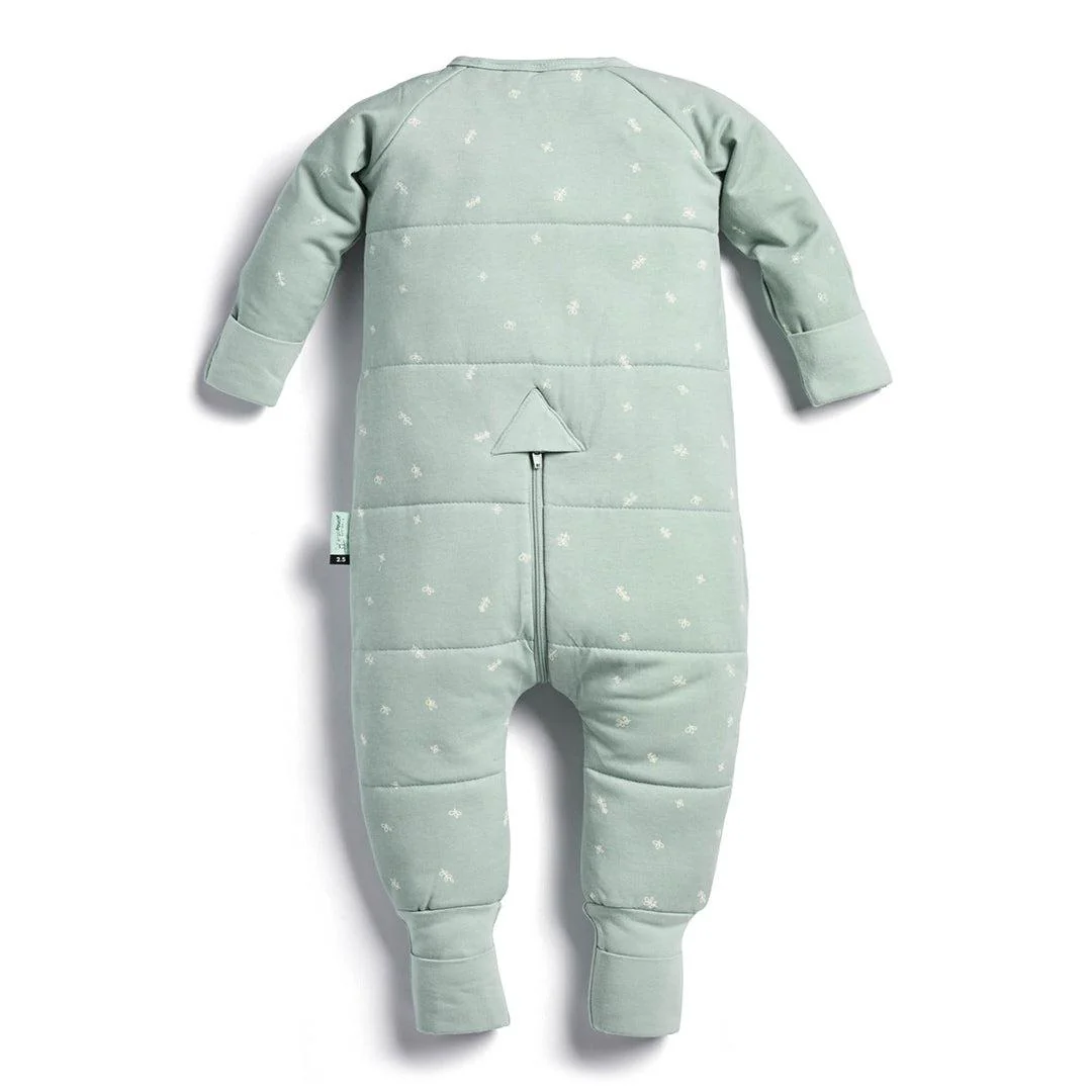 ergoPouch Organic Winter Long Sleeved Sleep Onesie - 3.5 TOG - Sage - Image 8