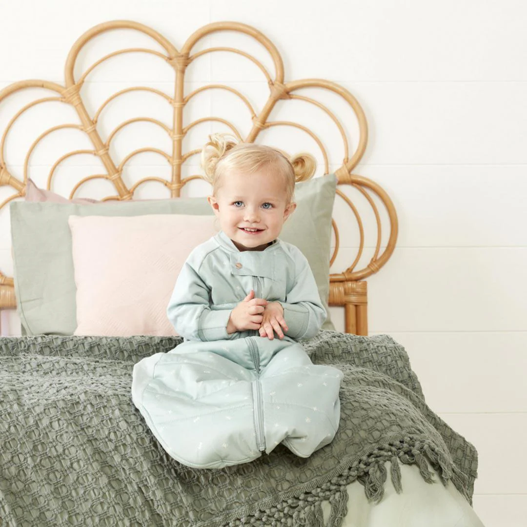 ergoPouch Organic Long Sleeved Sleepsuit Bag - Sage - TOG 3.5 - Image 7