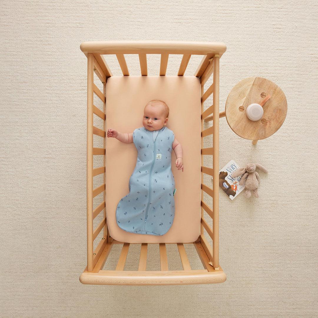 ergoPouch Organic Summer Cocoon Swaddle Sleeping Bag - 0.2 Tog - Blue Dragonflies - Image 6