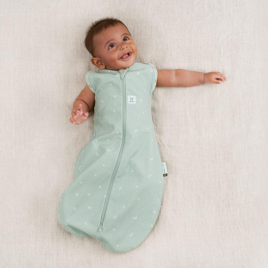 ergoPouch Organic Summer Cocoon Swaddle Sleeping Bag - 0.2 Tog - Sage - Image 10