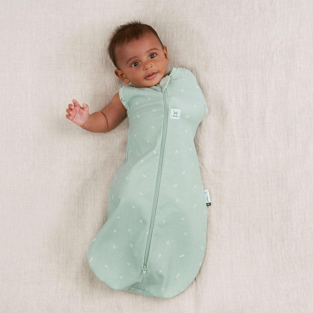 ergoPouch Organic Summer Cocoon Swaddle Sleeping Bag - 0.2 Tog - Sage - Image 11